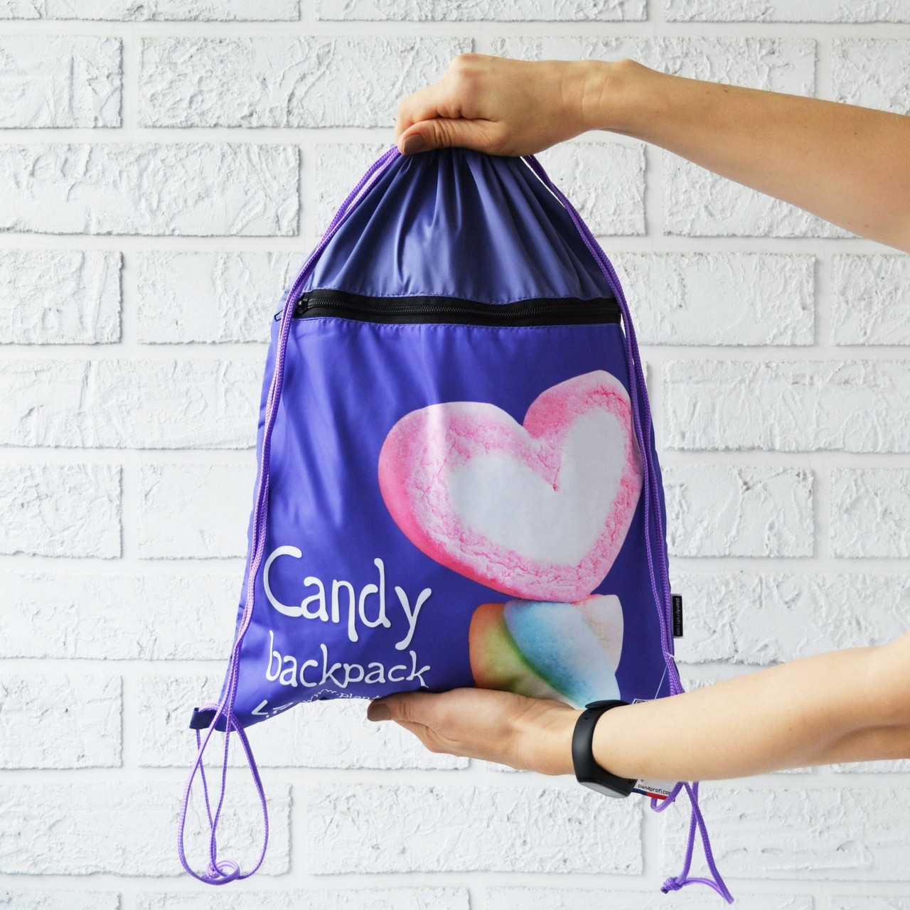 Рюкзак-сумка для одягу та взуття 4Profi "Candy", violet  Лаке 46075