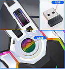 Мишка USB бездротова Т30 з RGB-підсвіткою акумуляторна Чорна, фото 8