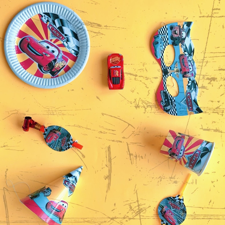 "Тачки" - Набір Прикрас на 8 персон (89 елементів декора), УКР, фото 1