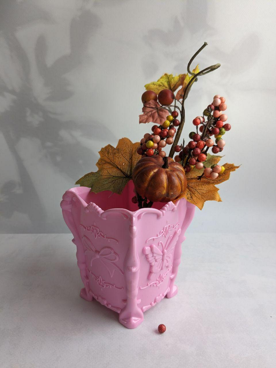 Підставка – склянка для пилок та кистей (рожевий)., фото 1