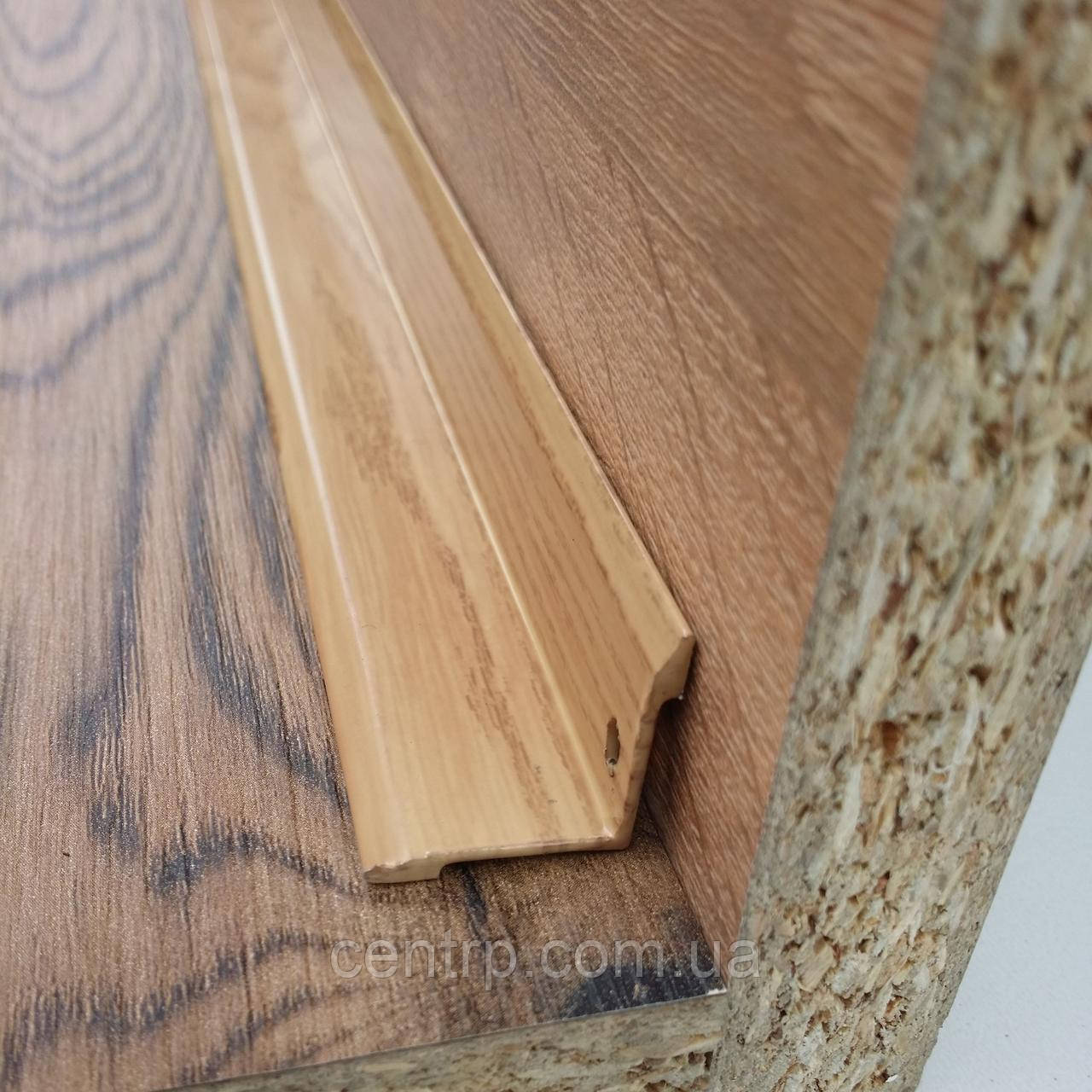 Кут внутрішній декоративний 20мм*20мм. АВ 20*20 "під дерево" Дуб (фарбований), 2.7 м, фото 1