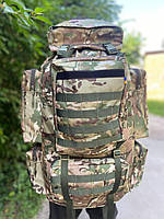 Тактический рюкзак баул 110-120 литров мультикам. Военный рюкзак ВСУ. Армейский рюкзак-баул