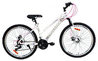 ТОП! Скоростной для города и бездорожья Велосипед Crossride AFINA 26" MTB рама 15" Белый