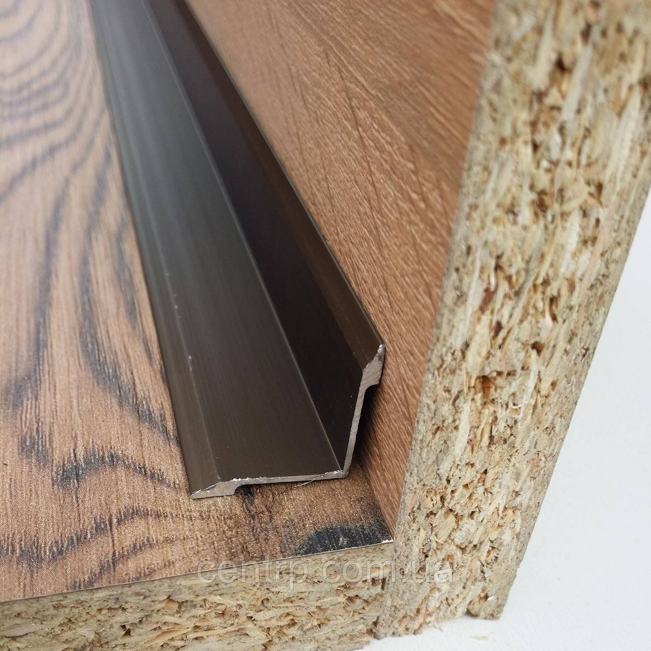 Кут внутрішній декоративний 20мм*20мм. АВ 20*20 анод Бронза, 2.7 м, фото 1