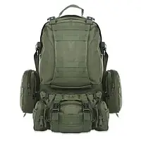 Рюкзак тактический с итогами B08 Black 55 л Большой военный рюкзак Армейский рюкзак