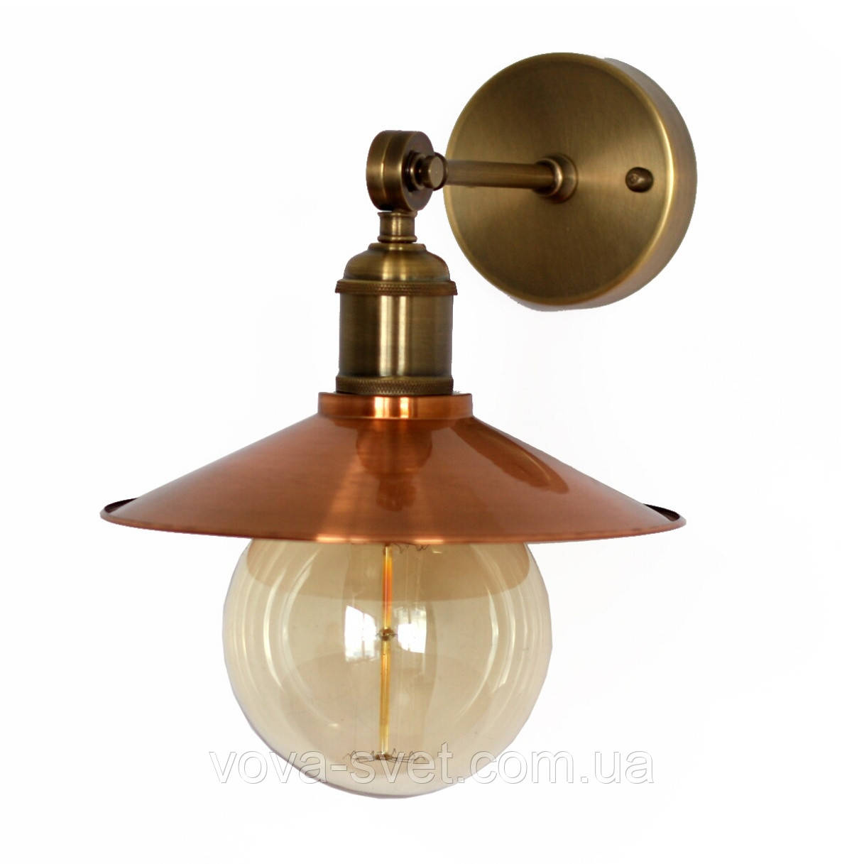 Настінно-стельовий світильник купол Loft Steampunk [ on Wall Ceiling Copper ]