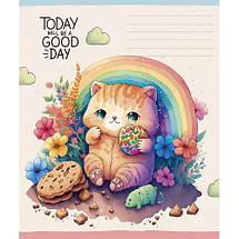 Зошит 12 арк. клітинка "Школярик" / Аnime cats, фото 3