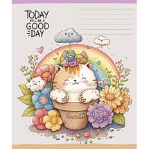 Зошит 12 арк. клітинка "Школярик" / Аnime cats, фото 4