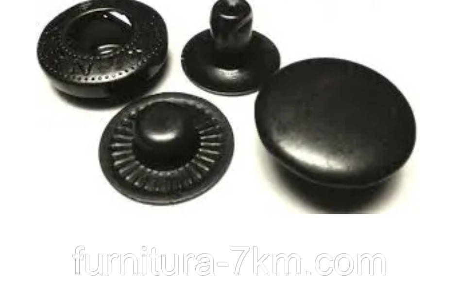 Кнопка "Альфа, 15 мм. Оксид (чорна). STRONG.
Турція -720шт/уп., фото 1