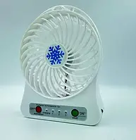 Портативный аккумуляторный вентилятор настольный от USB Mini Fan AIR Белый