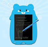 Графічний планшет для малювання дитячий A-Toys Writing Tablet LCD DC 101 зі стилусом Блакитний, фото 4