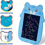 Графічний планшет для малювання дитячий A-Toys Writing Tablet LCD DC 101 зі стилусом Блакитний, фото 5
