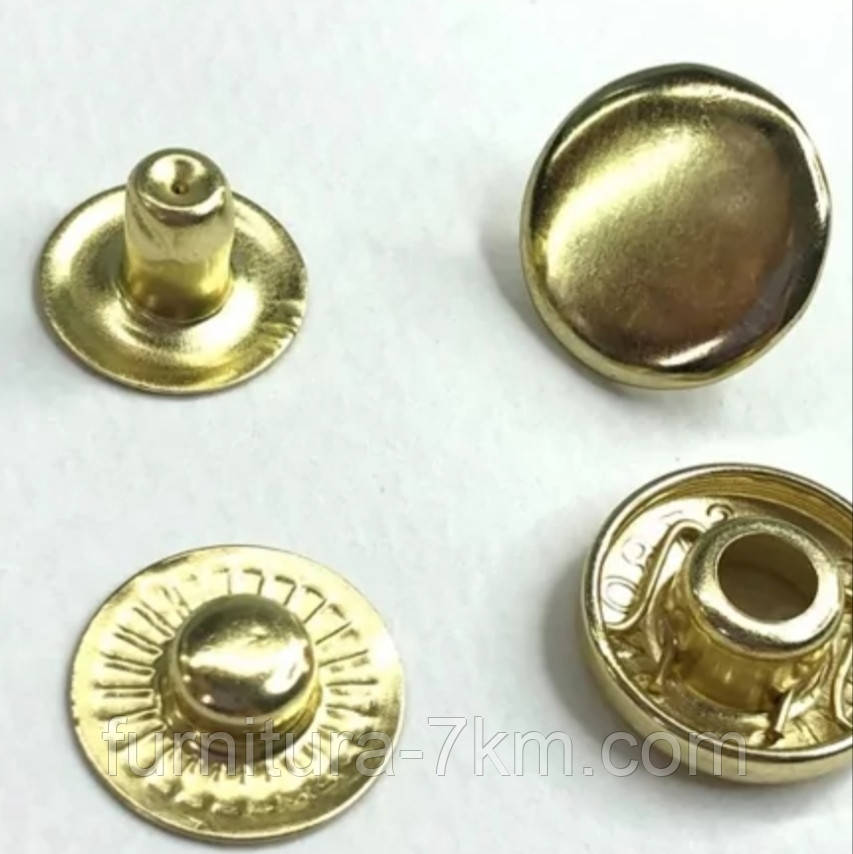Кнопка "Альфа, 15мм). Золото. STRONG.
Турція -720шт/уп., фото 1