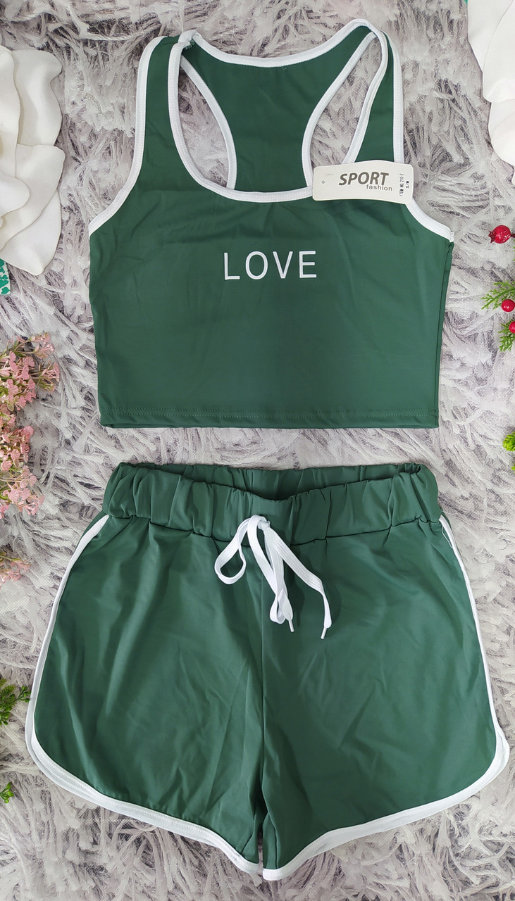 Костюм жіночий спортивний L|XL 44-46 розмір шорти і топ Kenalin 210-2