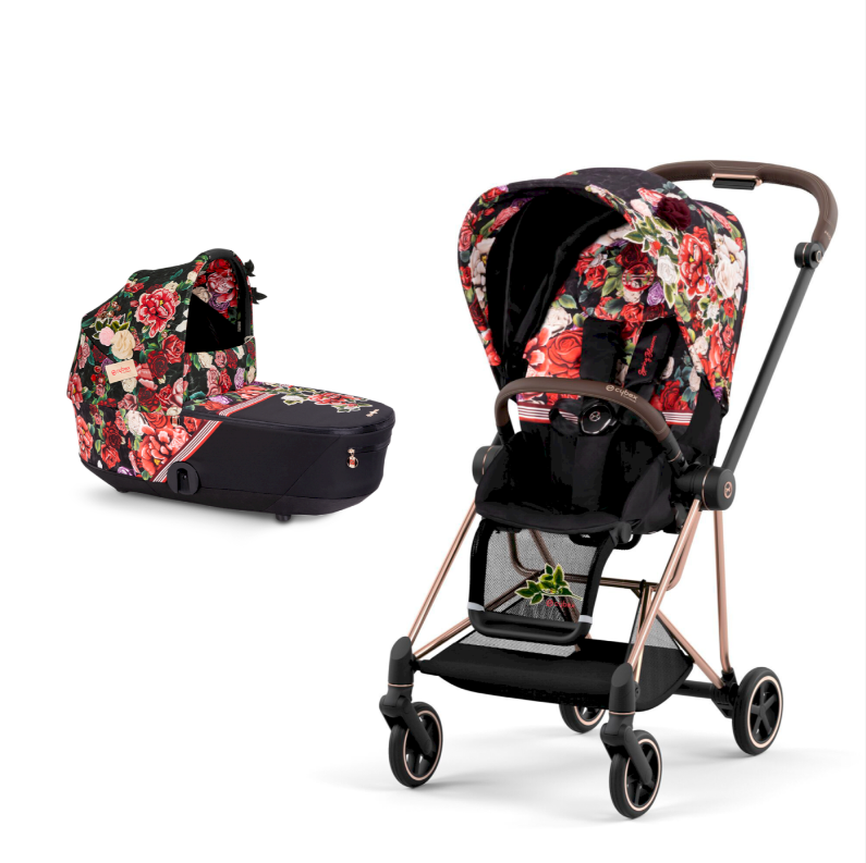 Cybex Mios 4.0 коляска 2 в 1 Spring Blossom Dark шасі Rosegold