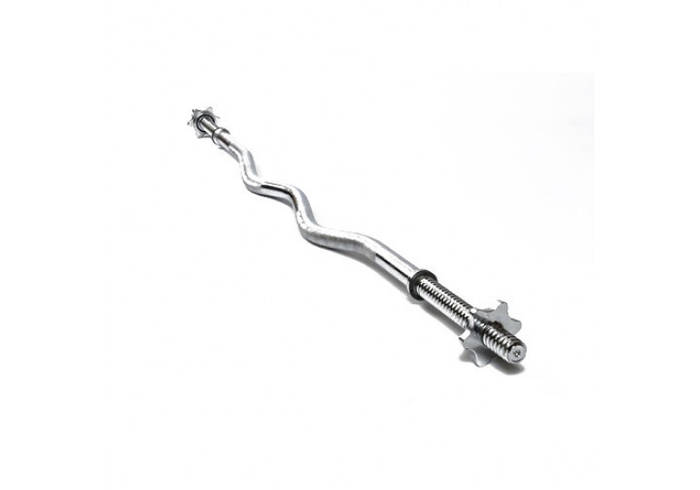 Гриф для штанги EasyFit W-подібний 1,2 м діаметр 25 мм хромований (ID ...