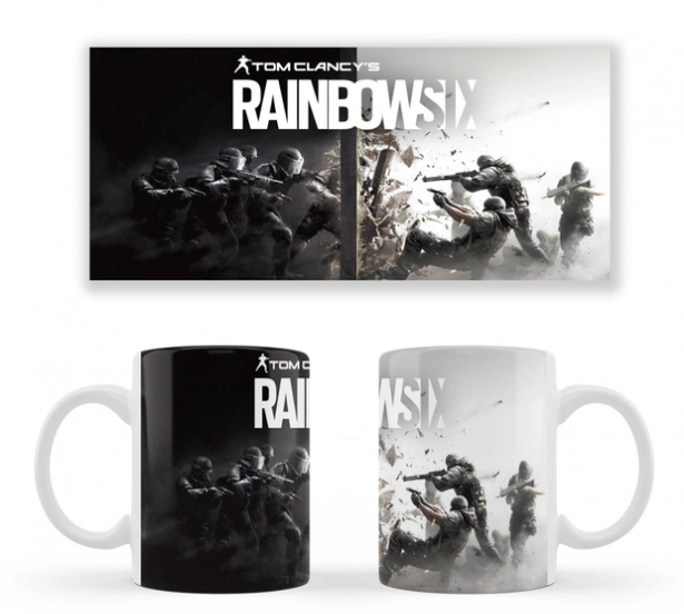 Чашка біла керамічна Tom Clancy's Rainbow Six Осада ABC