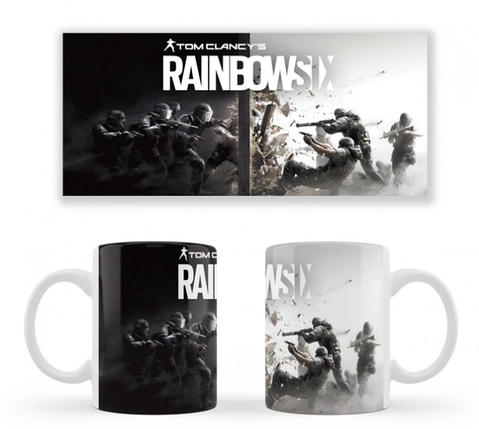 Чашка біла керамічна Tom Clancy's Rainbow Six Осада ABC, фото 1