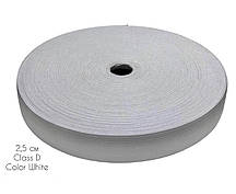 Гумка для одягу клас "D" 2,5см 40м тасьма еластична поліестер
