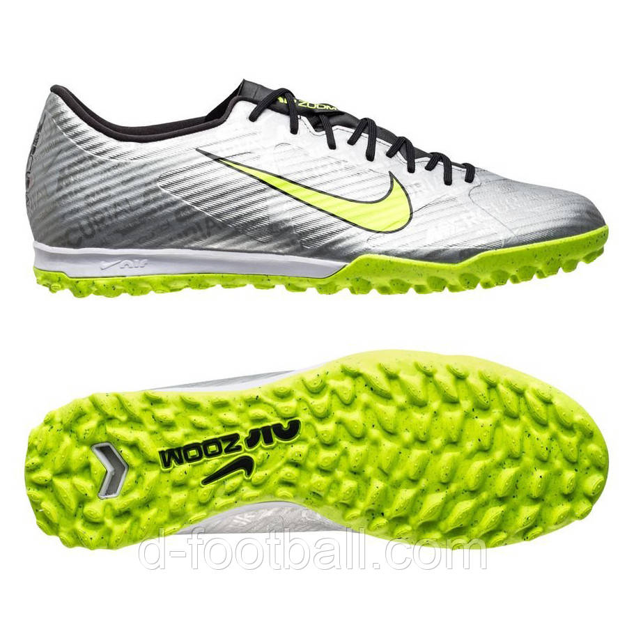 Сороконіжки Nike Air Zoom Mercurial Vapor 15 Academy XXV TF FB8396-060, Срібло, Розмір (EU) — 40.5