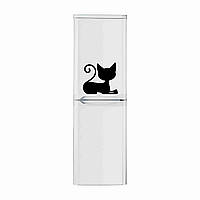 Вінілова декоративна наклейка на холодильник "Силует кішки" з оракалу