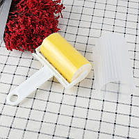 Багаторазовий липкий ролик для чищення одягу Semi Sticky roller for clothes з чохлом, Yellow