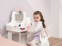 Детские и подростковые столы | Мебель монтессори | Детский косметический столик со стульчиком "Ангел"