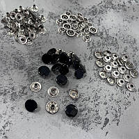 Кнопка 15 мм кільцева Чорний Лак (в пакованні 720 штук)