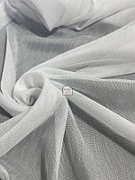 Белая однотонная ткань для гардины «котоновый тюль Sofi», для спальни и в зал