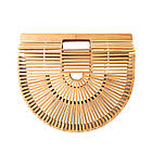 Сумка жіноча літня бамбукова в екостилі. Бамбукова сумка ручної роботи. Стильна жіноча сумочка, фото 8