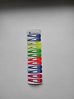 Шпильки тик-так бавовняні для волосся човники кольорові кислотні відтінки метал 6,3 см, набір 6 пар, різні