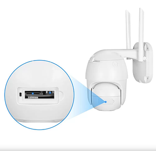 Зовнішня поворотна камера відеоспостереження CAM 6 IP з WiFi A0012, біла, фото 3