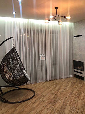 Біла однотонна тканина для гардини «котоновий тюль Sofi», для спальні та в зал