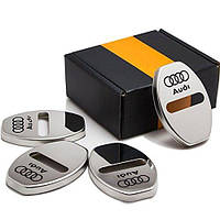 Накладка на дверний замок з емблемою AUDI (Ауді) Комплект 4 шт колір Хром
