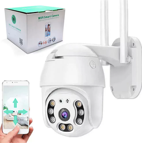 Зовнішня поворотна камера відеоспостереження CAM 6 IP з WiFi A0012, біла, фото 1