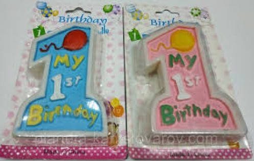 Свічки в торт No YH70171 кольорові My 1st Birthday, фото 2