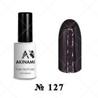 127 Akinami Color Gel Polish - Black Brown, 9ml