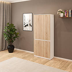 Невелика шафа з висувною вішалкою Мікс меблі Смузі 05-800 Білий/Дуб сонома