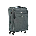 Комплект тканинних валіз, великий+середній на 4 колеса Kaiman Сірий, фото 5