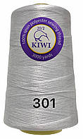 Нитка швейная Kiwi (Киви) армированная 20/2 (3000 ярдов) цвет белый №301