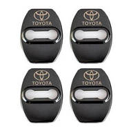Накладка на дверний замок з емблемою TOYOTA (ТОЙОТА)   Комплект 4 шт колір черный ТИП А