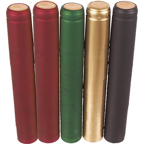 Термозбіжні ковпачки для винних пляшок 100 шт. Термоусадка для пляшок (Browin, Польща), фото 1