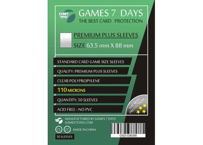 Протектори для карт Games7Days PREMIUM PLUS 100 micron 50шт.