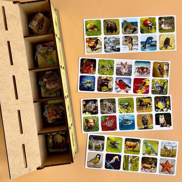 Дерев'яний сортер — комодик "Види тварин" Розвивальна гра для дітей від 3 років
