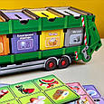 Комодик-сортер Сміттєвоз "Сортування сміття: сміттєвоз" (Бузкові пазли для гри з дітьми), фото 3