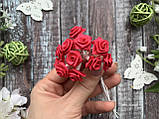Декоративні квіти Троянда атлас 1 см 12 шт/уп, рожевого кольору., фото 2