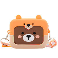 Силиконовая сумочка Orange Bear Q Uncle Коричнево-Оранжевый 12X4X10 cm (QMBO)