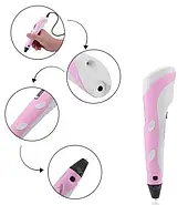 Ручка 3D з екраном 3DPEN-3 з LCD-дисплеєм для розвитку дитини, фото 4