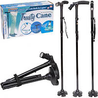 Складна тростина для ходьби з ліхтариком, нековзна, телескопічна 62-3  купити дешево оптом в інтернет-магазині