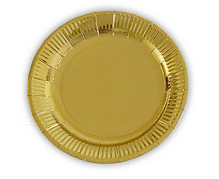 Паперові тарілки KOZA Style Золото 18см 10шт/уп